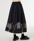 Curved Mesh Panel Flare Skirt